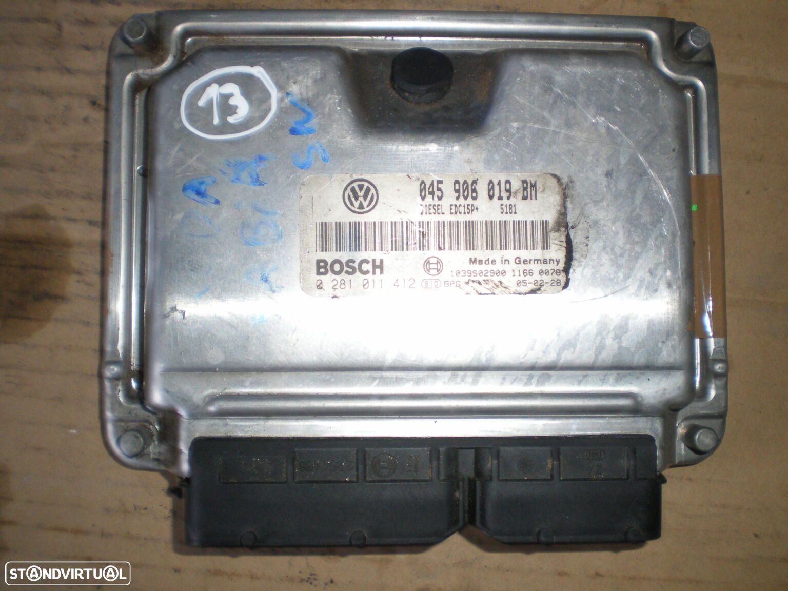Centralina 045906019BM 0281011412 SKODA FABIA 2005 TDI BOSCH - 1