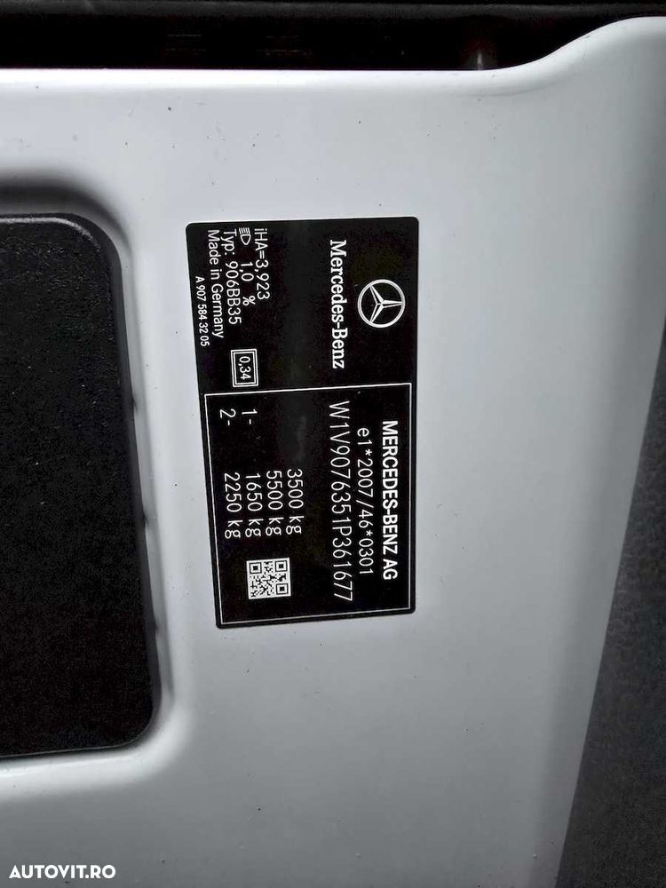 Mercedes-Benz Sprinter 317 LUNG, 170 CP, 6 paleti, 2021. km. - 35