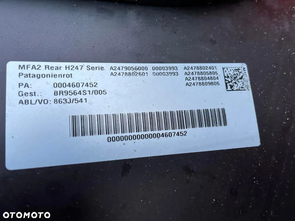 MERCEDES GLA II W247 H247 ZDERZAK TYŁ TYLNY - 5