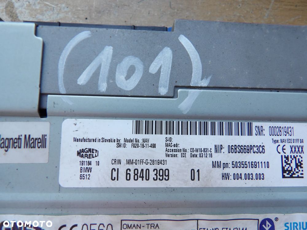 BMW - F48 - RADIODTWARZACZ CD - GPS - DEMONTAŻ - EUROPA - 6840399 - 3