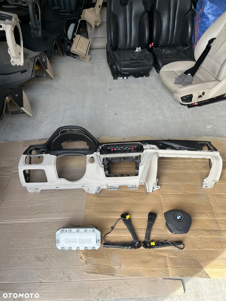 BMW 3 4 F30 F31 F32 F34 F36 DESKA ROZDZIELCZA KOKPIT KONSOLA ARIBAG NAPINACZE HUD ORYGINAŁ KOMPLET - 1