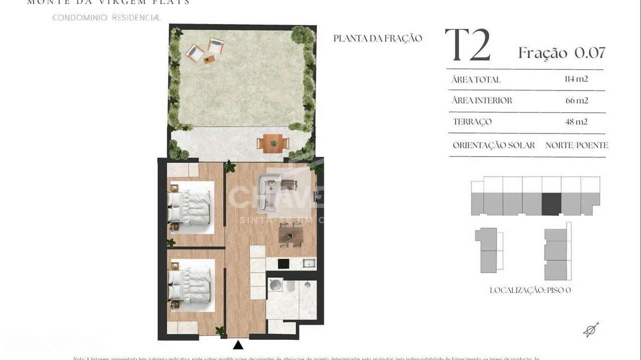 T2 no Novo empreendimento do Monte da Virgem - Grande imagem: 5/5