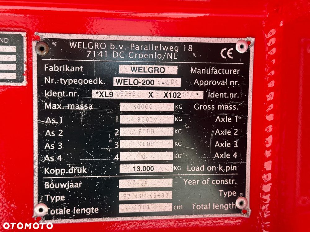 Welgro Beczka do paszy Silos Paszowóz BPW 3 OSIE 7600 kg - 8