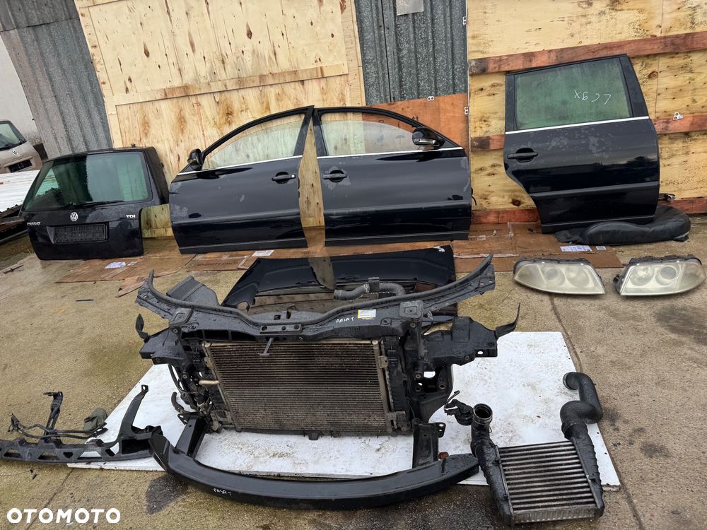 Vw Volkswagen Passat b5 FL po lifcie LC9X 2.0 diesel pas przedni belka przednia przód intercooler lampy przednie przód drzwi prawe lewe przednie tylnie tył klapa bagażnika maska - 3