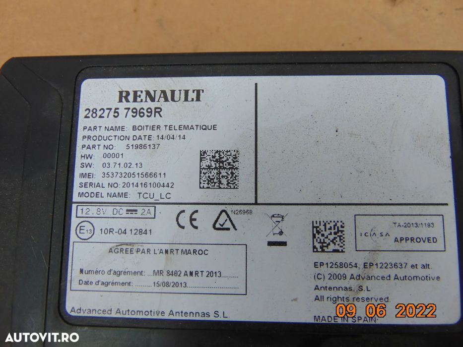 Modul TCU Telematic Renault Megane 3 scenic 3 grand scenic 3 laguna 3 - 2