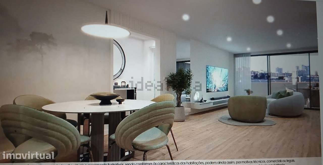 Apartamento T1 Novo com varanda, garagem e terraço - Grande imagem: 2/13