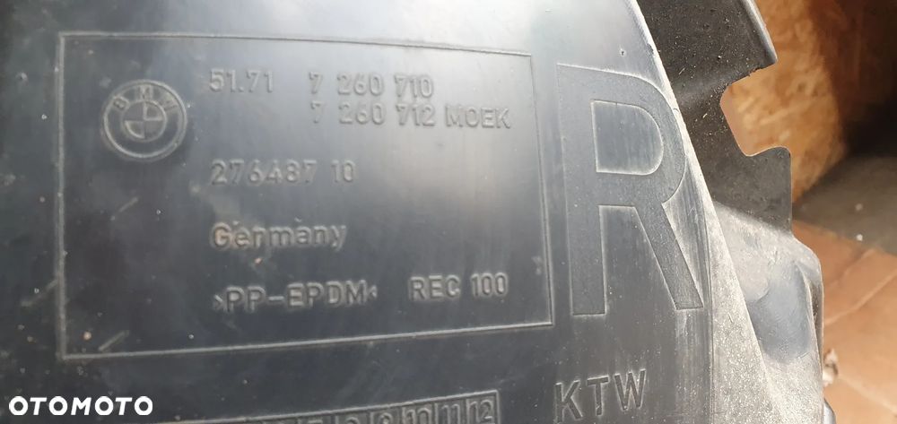 Nadkole prawy przód przednie prawe BMW I F20 7260397 7260710 7260712 - 7