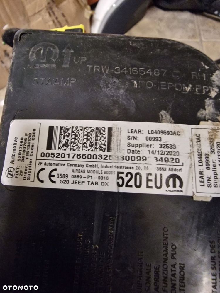 poduszka airbag fotela jeep renegade 2020 lift prawa - 3