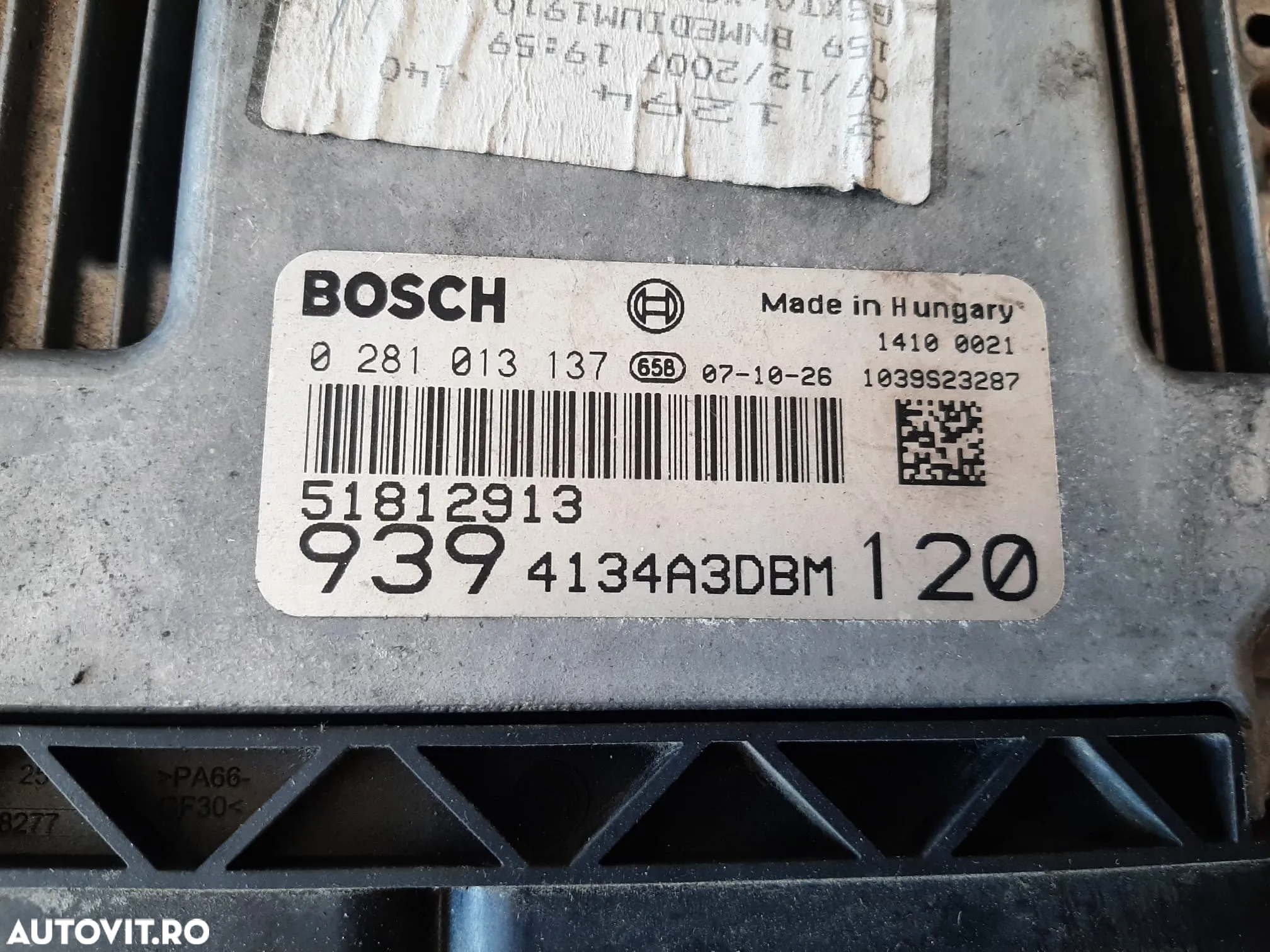 ecu calculator motor 1.9 jtd alfa romeo 159 939 120 cp 0281013137 51812913 9394134a3dbm - 3