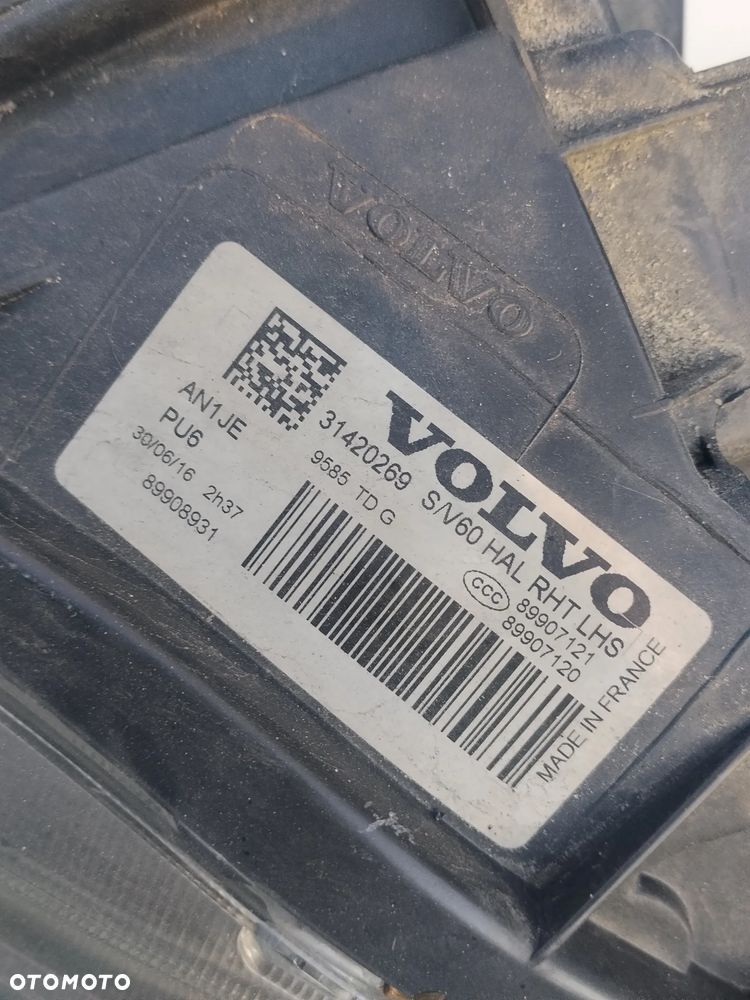 Lampa Lewa Bi Zwykła Europejska Volvo S60 V60 Lift II - 3