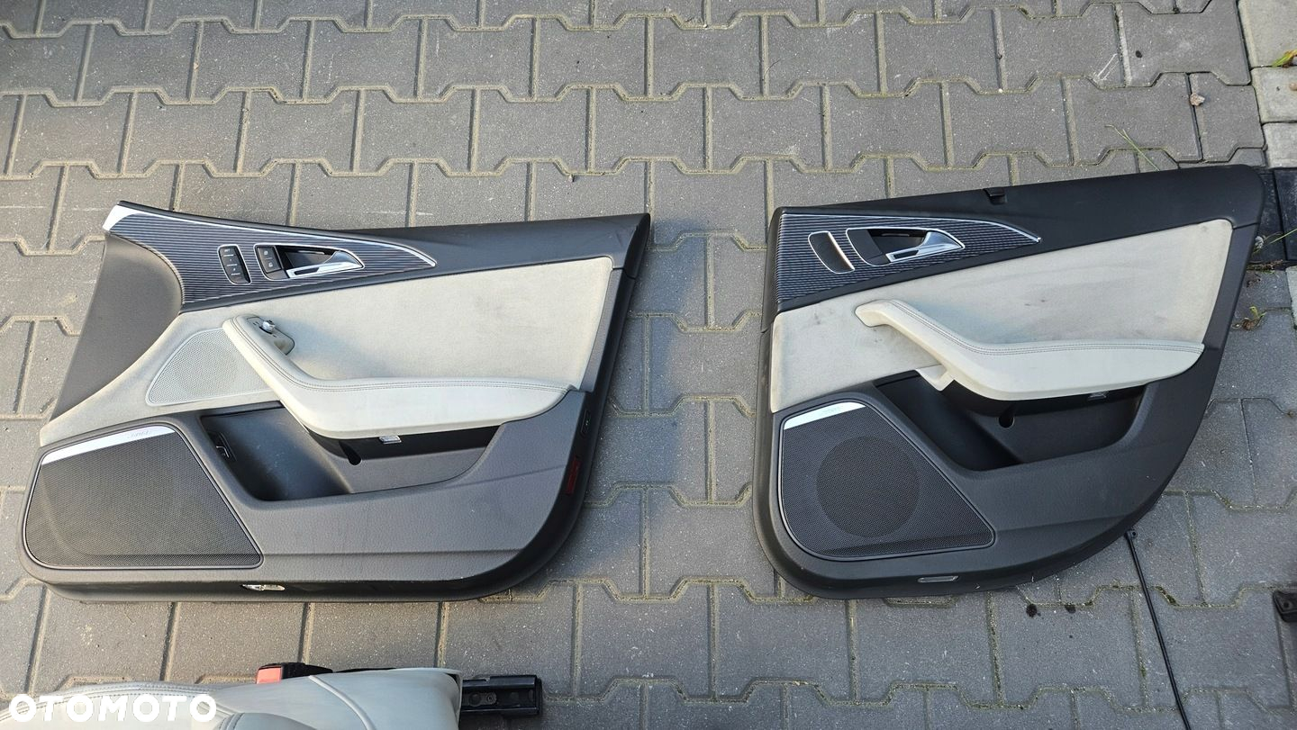 AUDI RS6 C7 4G S6 A6 C7 FOTELE KANAPA SKÓRA JASNA MONDSILBER - 10
