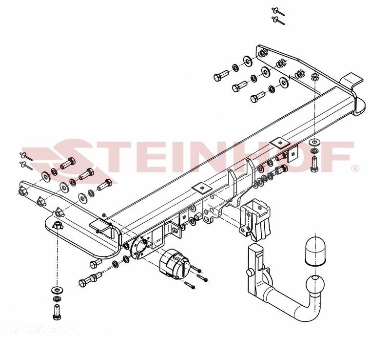 Wypinany hak holowniczy + Moduł 7 pin do Jeep Grand Cherokee WK od 2011 - 2