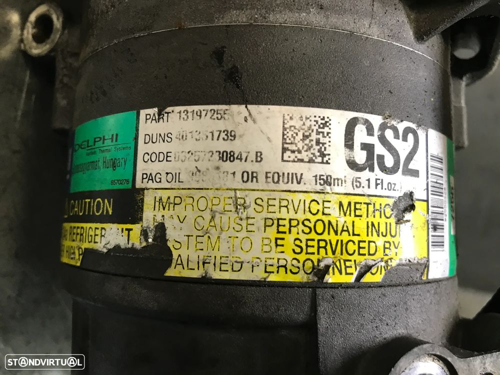 COMPRESSOR DO AC OPEL AGILA 1.0i 1.2i 13197255 - 5