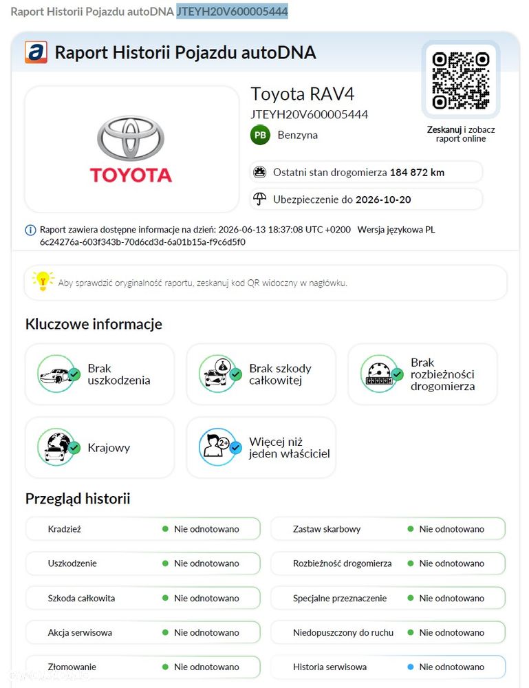 Toyota RAV4 2.0 VVT-i 4x4 - 5