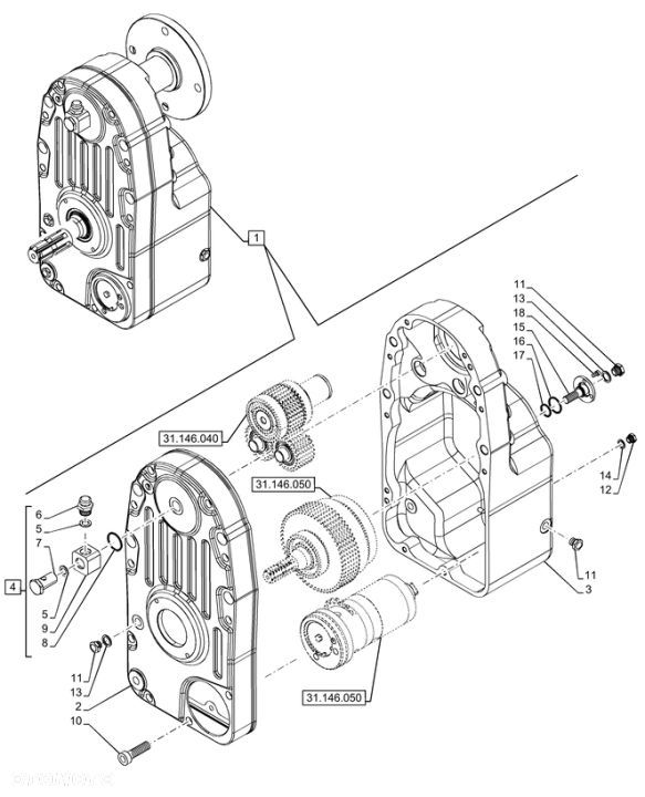 New Holland T6070 Zespol wom przod 47489182 - 1