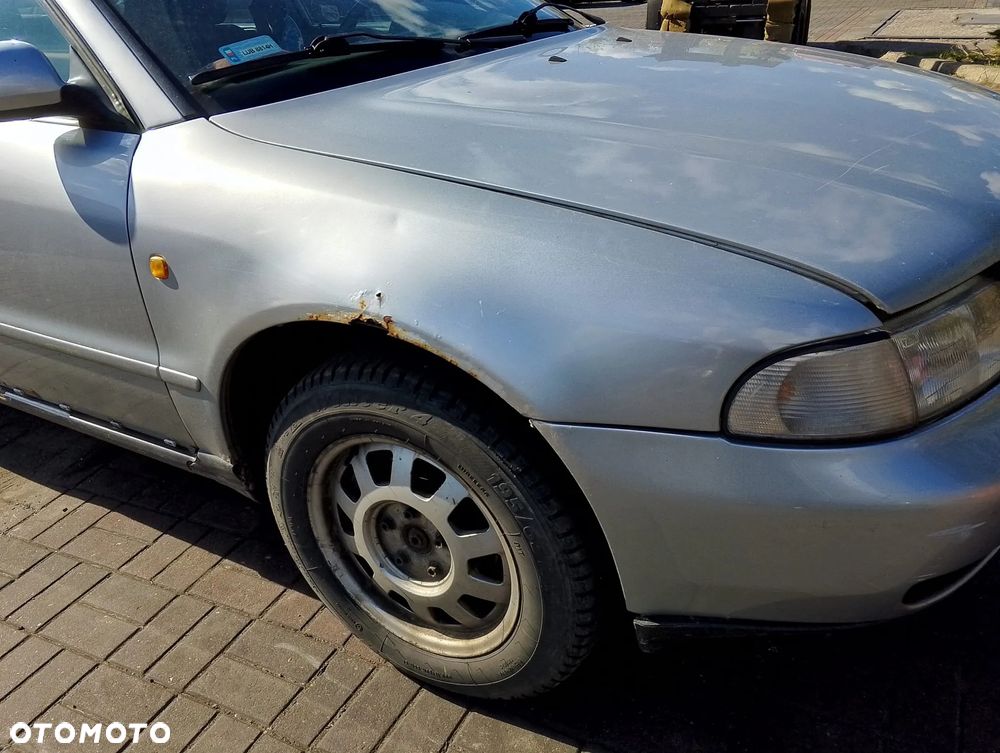 KOMPLETNY PRZÓD Audi A4 B5 Przed Lift (94-97r.) kolor lakier LY7M / L5 srebrny MASKA LAMPA prawa lewa ZDERZAK BŁOTNIK GRILL ATRAPA PAS PRZEDNI WZMOCNIENIE CZOŁOWE CHŁODNICA HALOGEN do założenia bez malowania - 4