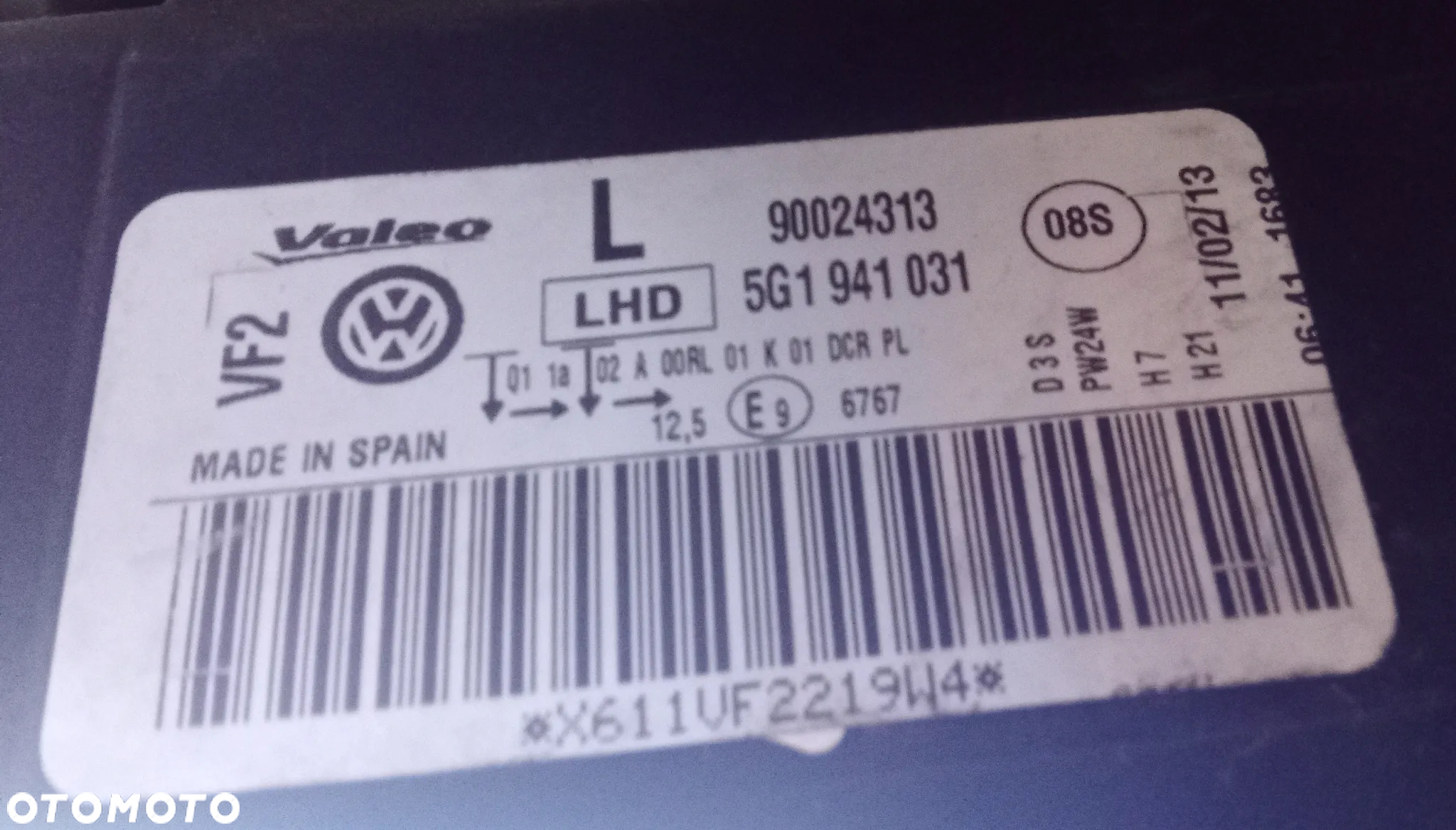Lampa lewa przód VW Golf VII 7 Xenon - 5