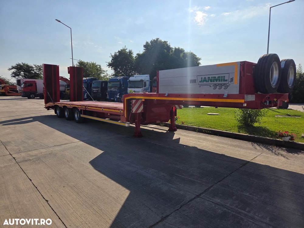 Janmil TRAILER 3 axe FULL OPTION-NOU, 2026, rampe DUBLE, lemne pt extensii latime la 3m, 2 roti rezerva, axe SAF, anv Goodyear, TROLIIU, cutie depozitare, obloane pe gatul de lebada, Carte identitate RAR, Podea rabatabila, posibil leasing-PROMOTIE 58.900eur - 11