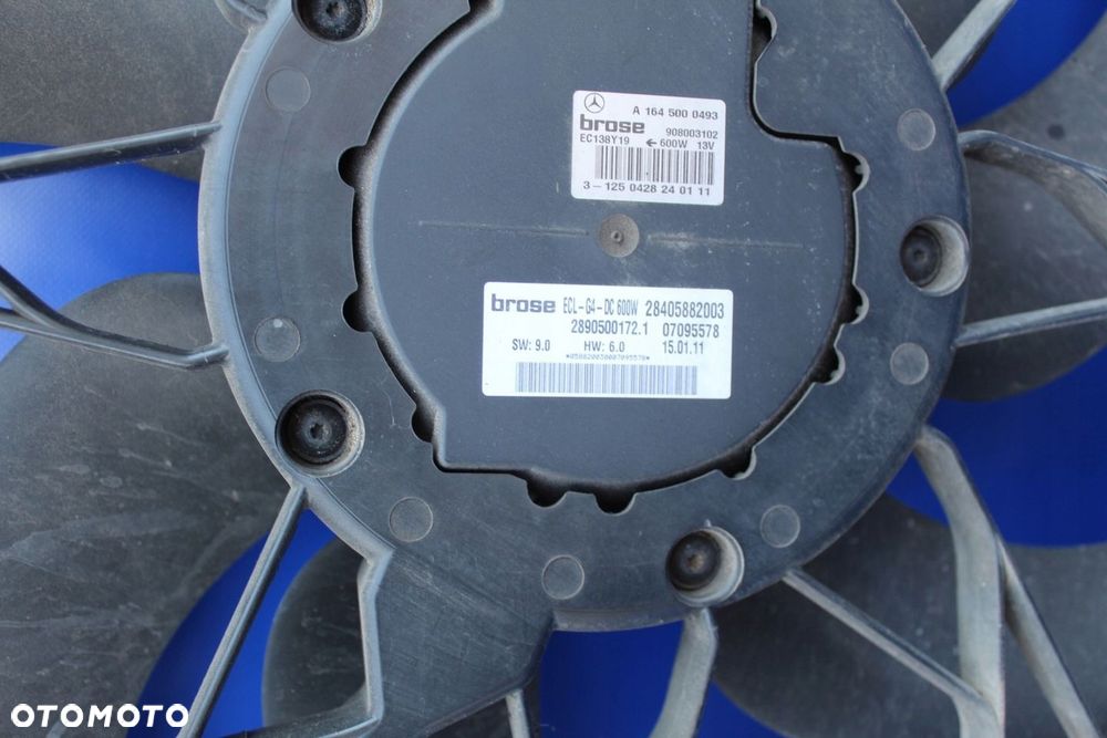 Wentylator chłodnicy OE Mercedes ML W164 GL X164 3.5 cdi A1645000593 - 6