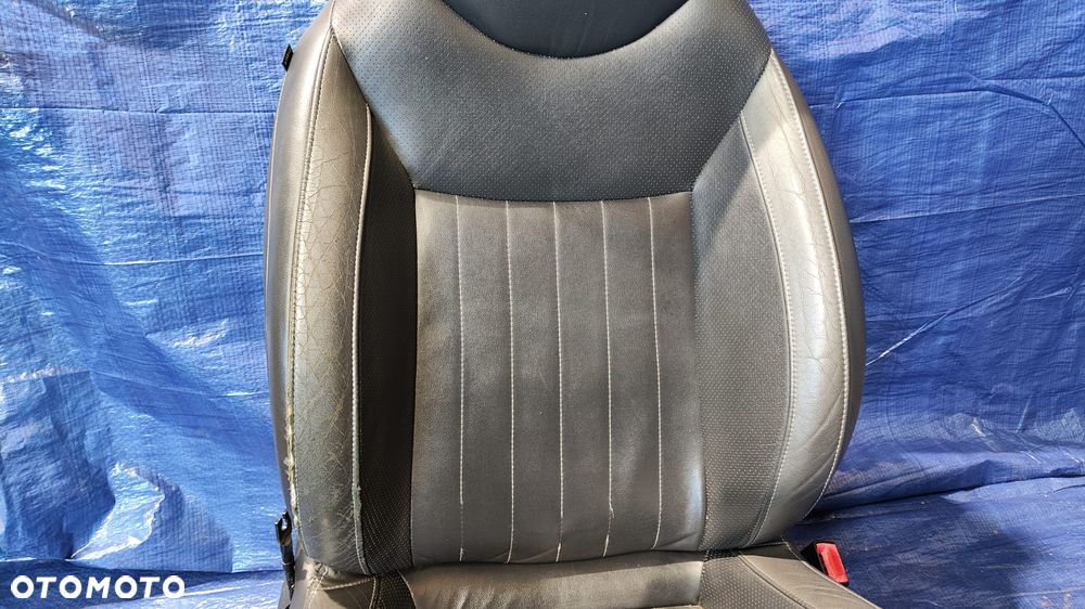 FOTEL LEWY PRAWY SKÓRA CZARNA KOMPLET RENAULT WIND - 9