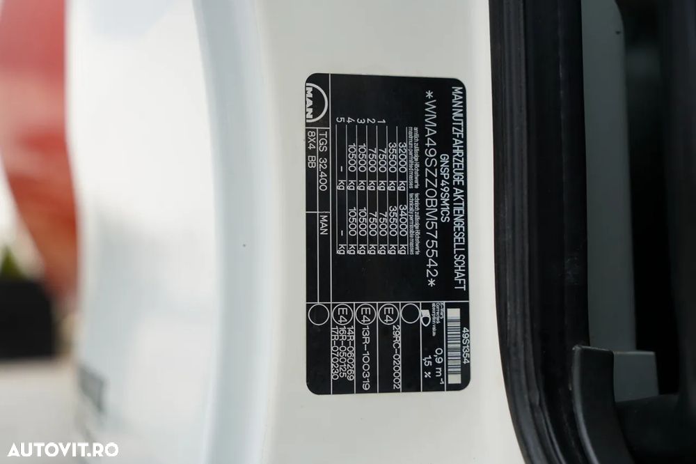 MAN TGS 32.400 / 8x4 / BETONIERĂ LIEBHERR / BETONIERĂ 9 M3 / JANTE DIN ALIAJ / EURO 5 - 39