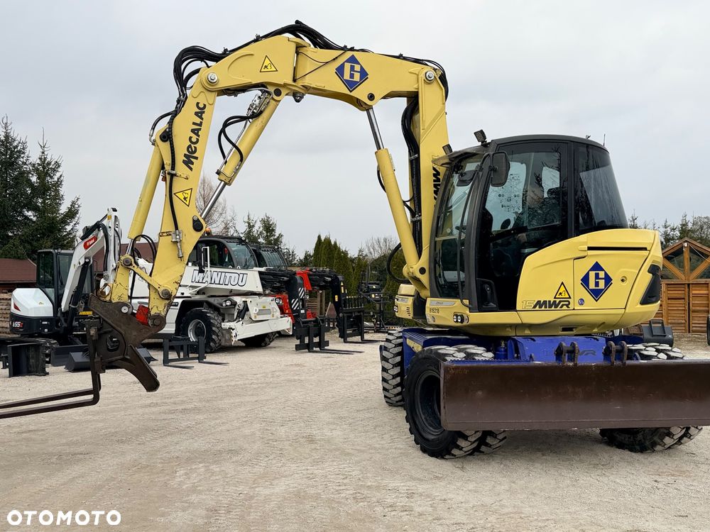 Mecalac Koparka 14 ton MECALAC 15 MWR koparko-ładowarka 3 łyżki widły 1 wł Centr.smarowanie Opony na BLIŹNIAKU 80%Camso ładowarka 714 12MTX 4x4 skrętne KLIMA kabina Premium silnik 146KM DEUTZ szybka 35km/h - 28