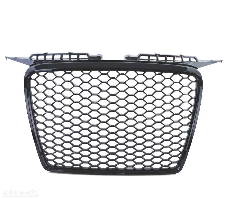 GRELHA AUDI A3 8P 05-08 LOOK RS3 PRETA BRILHANTE - 2