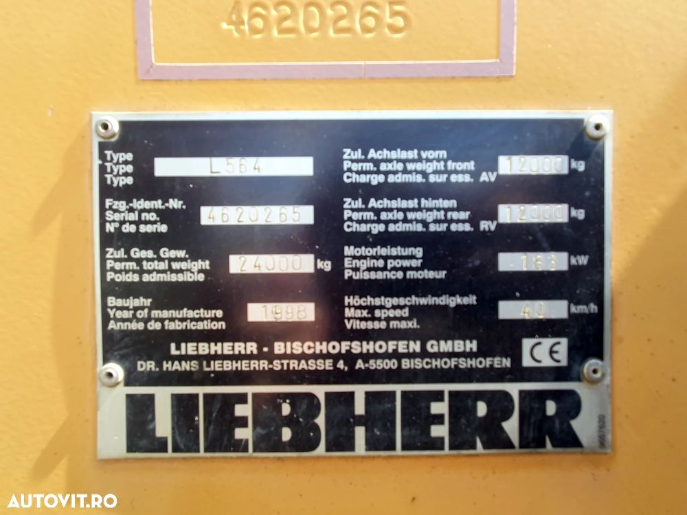 Pentru Piese ,Incarcator frontalLiebherr L 564,  For Parts - 2