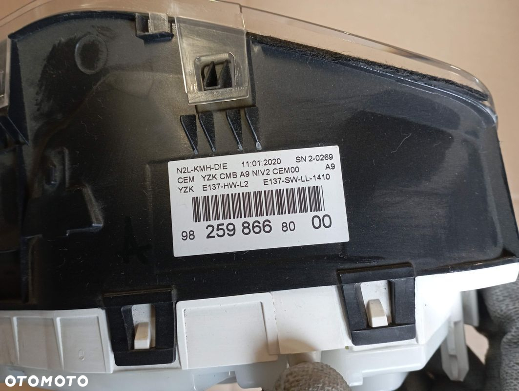 PEUGEOT 208 LICZNIK ZEGARY PRĘDKOŚCIOMIERZ RAMKA EUROPA 9825986680 - 2