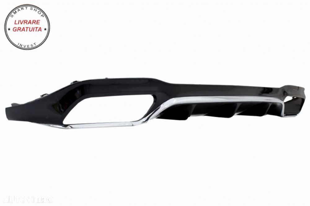 Difuzor Bara Spate cu Ornamente Tobe Negre Mercedes E-Class W213 AMG Line (2016-20- livrare gratuita - 4