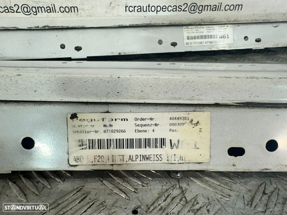 .Conjunto Embaladeiras Saias Laterais Sport Originais BMW Serie 1 F20 5 Portas 7287828 7287827 2012 - 2019 - 7