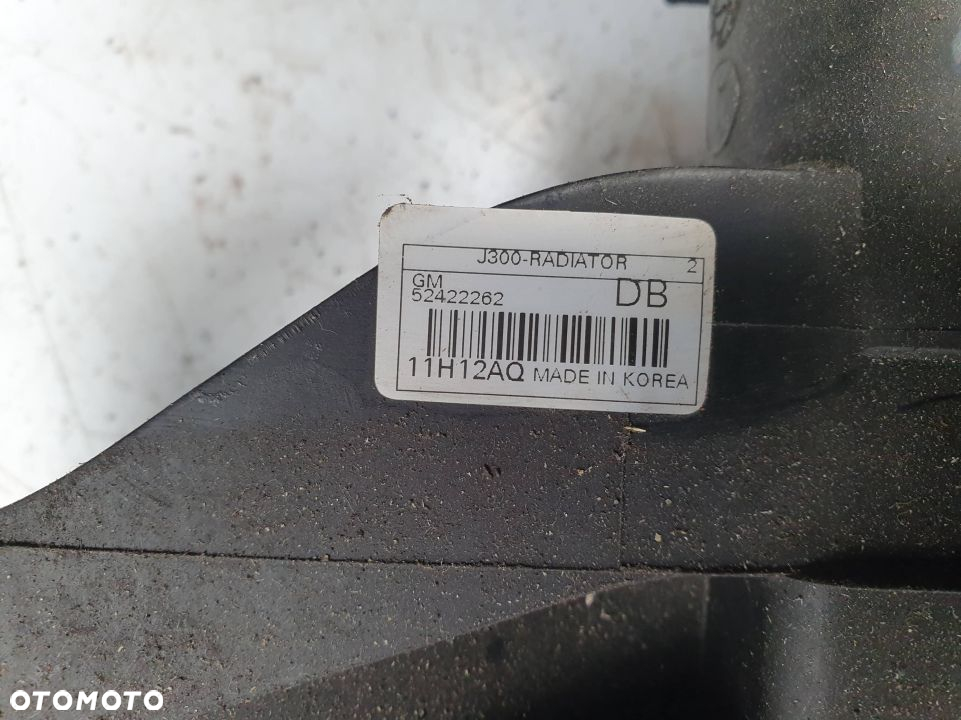 CHŁODNICA WODY CHEVROLET CRUZE 52422318 13267648 - 3
