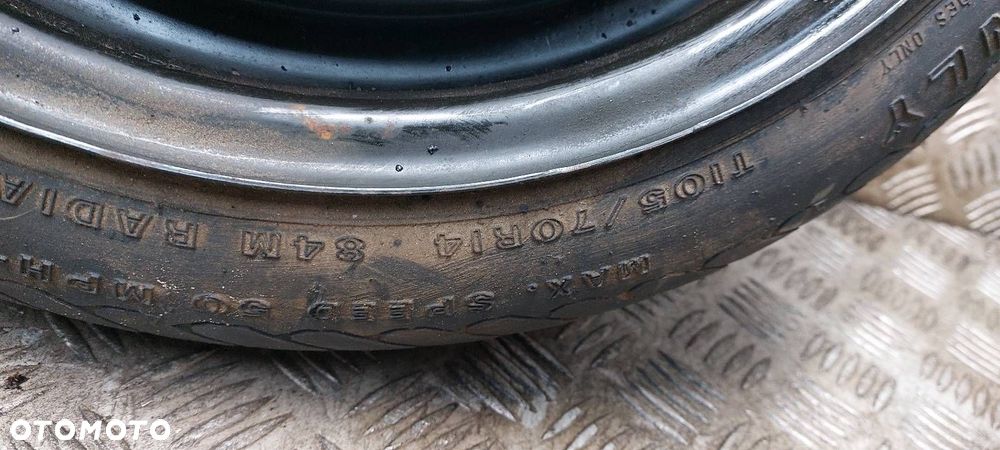 KOŁO DOJAZDOWE DOJAZDÓWKA 14 NISSAN MICRA K12 T105/70R14 4X100 - 3