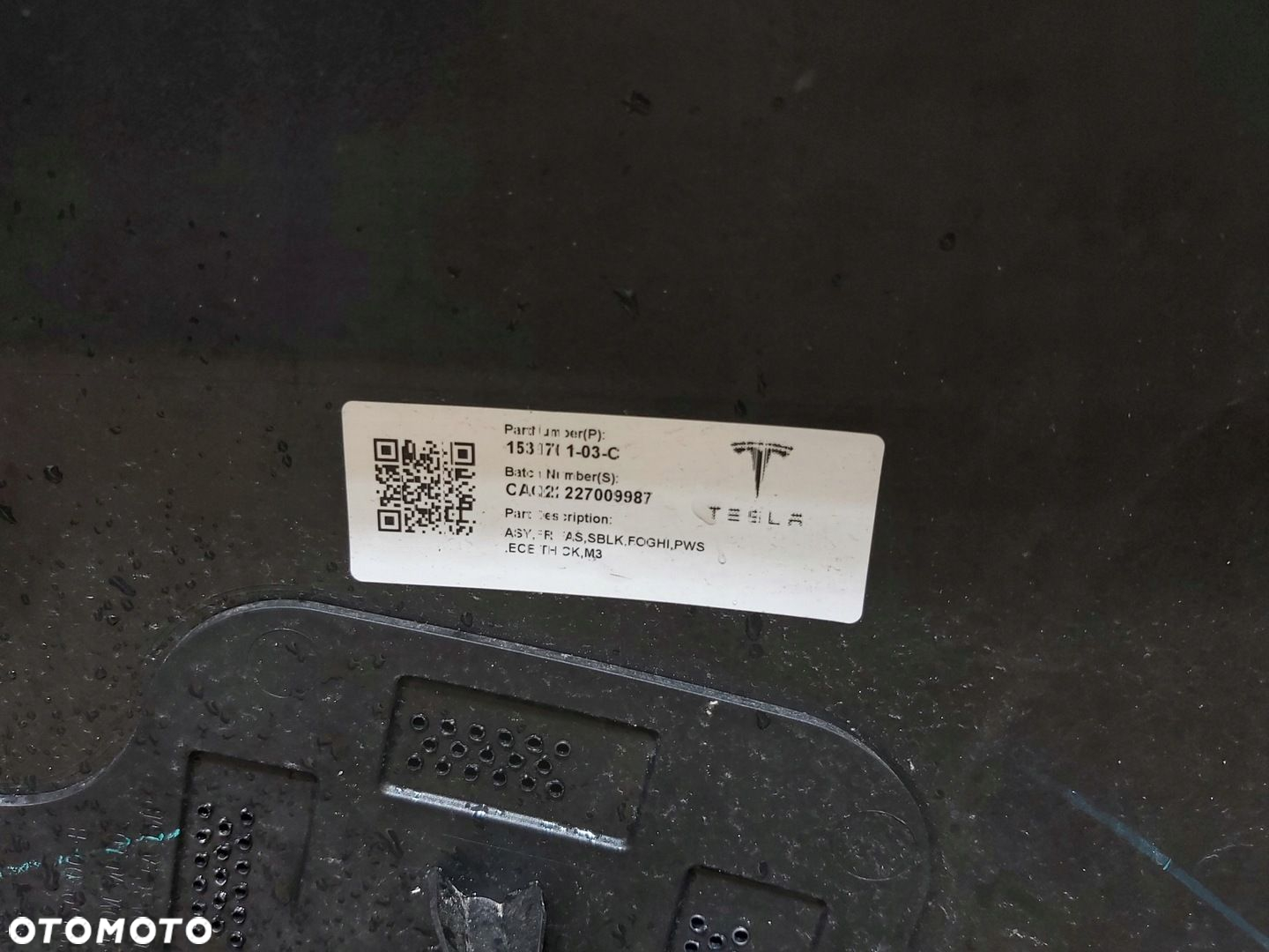 ZDERZAK PRZÓD PRZEDNI KRATKA PŁYTA TESLA MODEL 3 ORYGINAŁ - 12