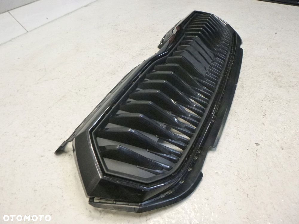 SKODA FABIA IV 4 6VA GRILL ATRAPA CHŁODNICY MIEJSCE NA RADAR KRATKA CZARNY ORYGINAŁ - 5