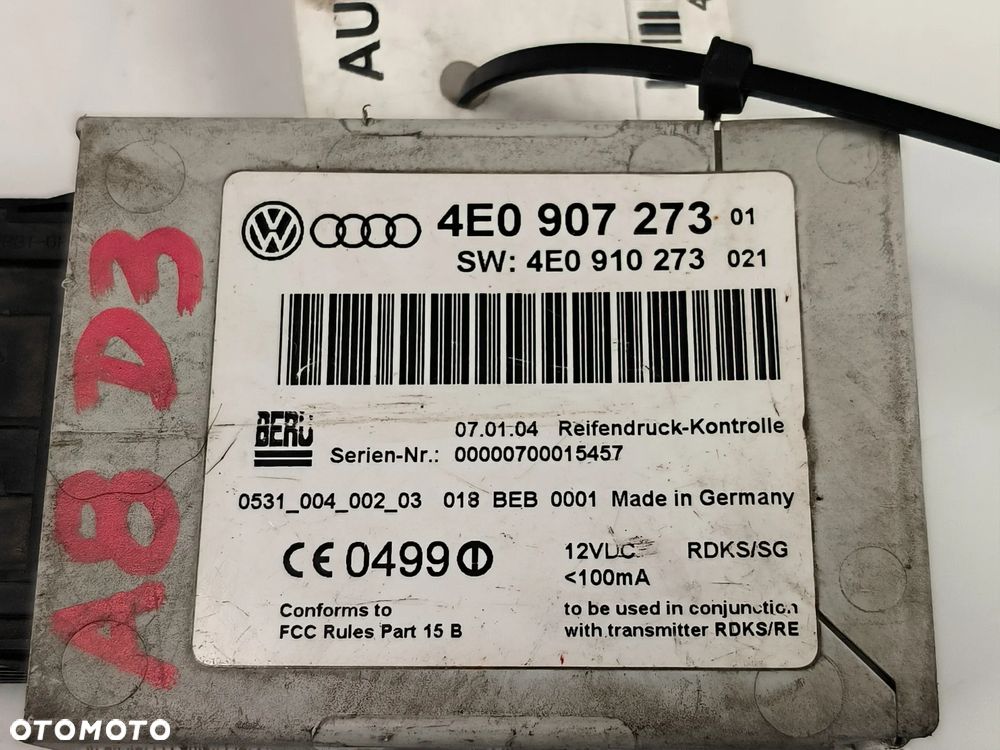 Moduł Sterownik 4E0907273 AUDI A8 D3 - 3