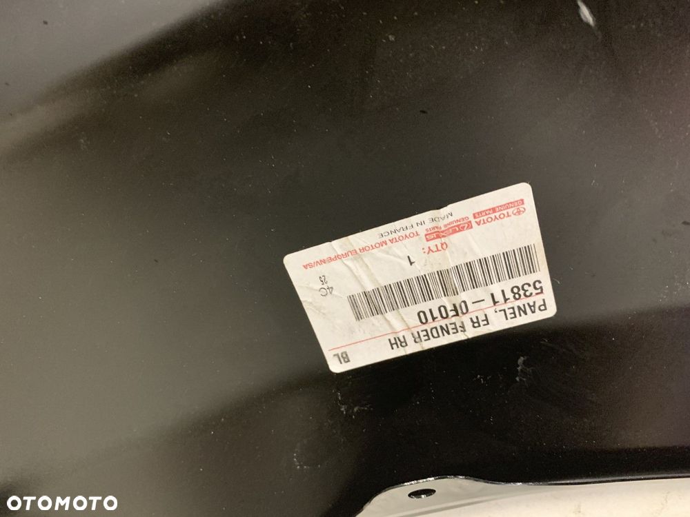 NOWY ORYGINALNY PRAWY PRZEDNI BŁOTNIK TOYOTA COTOLLA VERSO 04-09 PRAWA PRZÓD 53811-0F010 - 10