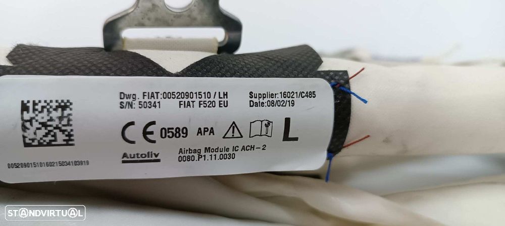 AIRBAG CORTINA FRENTE ESQUERDO JEEP RENEGADE SPORT FWD - 2