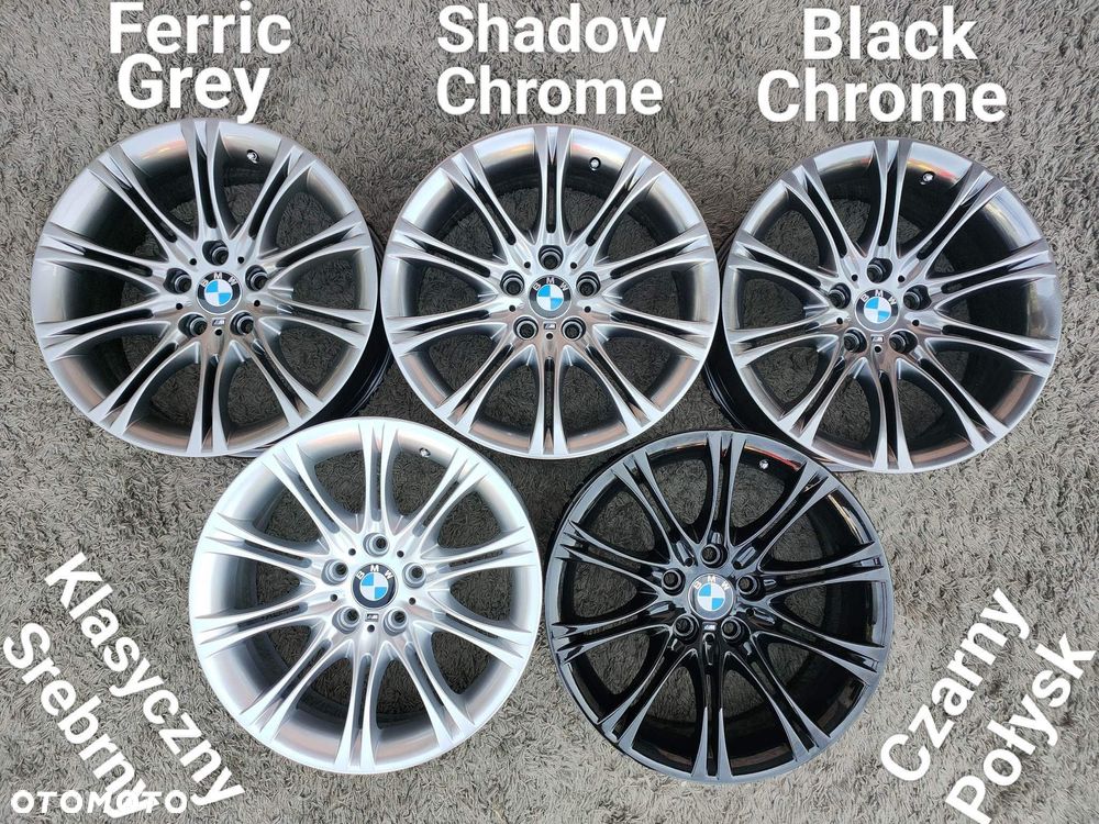 Oryginalne felgi 17 5x120 BMW F30 oryginał Styling seria F20 F22 E81 E87 E90 X1 X3 F25 X4 E36 E46 E83 Z3 Z4 E60 xDrive 7.5j ET37 Opel Insignia Transporter VW T5 T6 grafitowe - 6
