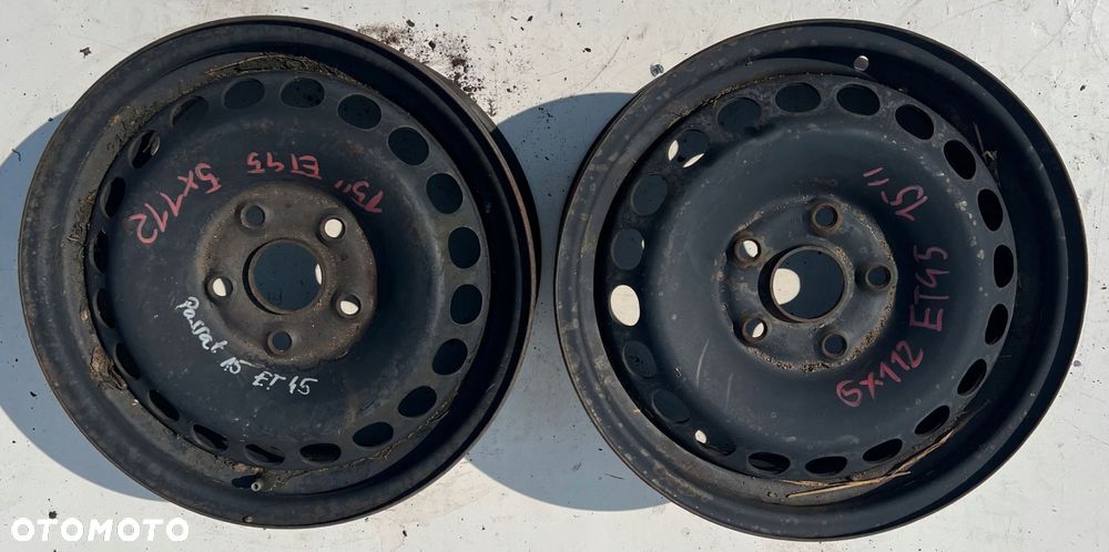 vw passat felgi stalowe 6jx15 et45 5x112 - 1