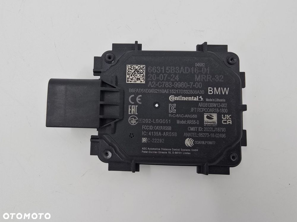 ORYGINALNY RADAR ACC CZUJNIK PRĘDKOŚCI MODUŁ BMW 5B3AD16 PINY 6+4 U10 U11 U25
