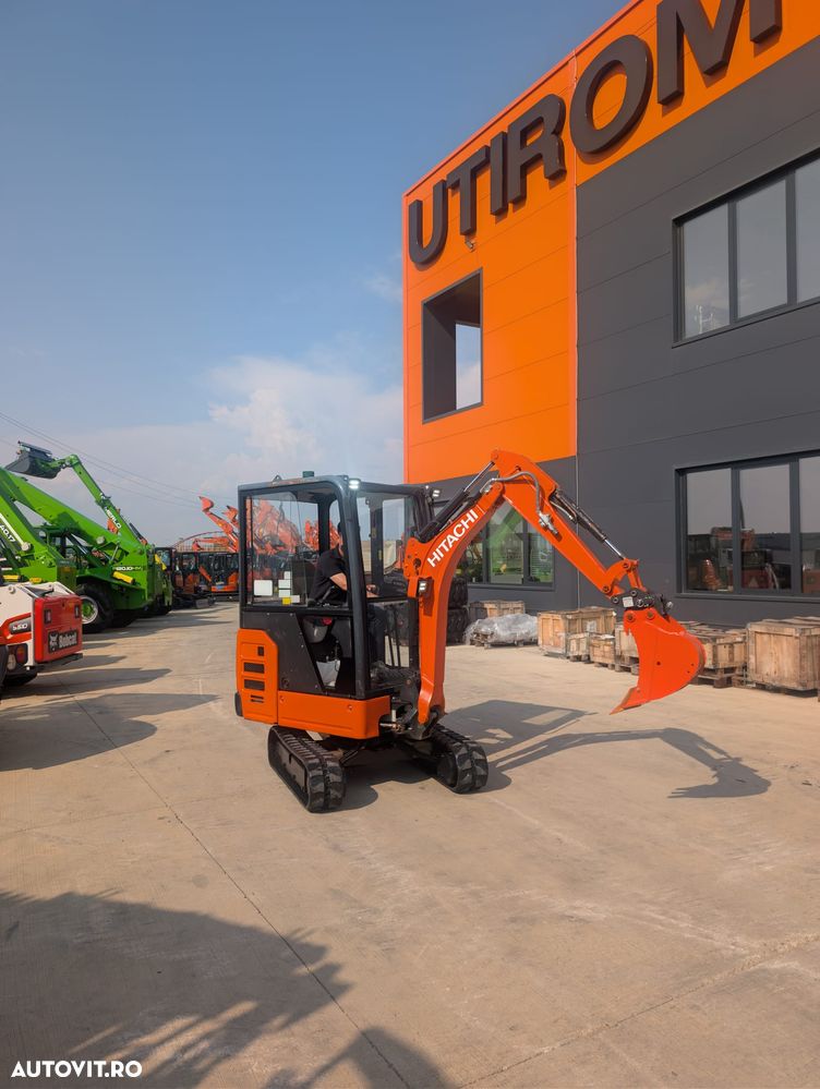 Hitachi 2 tone, Adancime sapare 2,5m, ZX19-6, CUPLA RAPIDA+3 CUPE  NOI, inst picon pe brate, lama nivelare, senile 90% ok EXTENSIBILE, camera spate, latime 1m, posibilitatea leasing 4 ani-PROMOTIE 21.900 EUR+Tva - 3