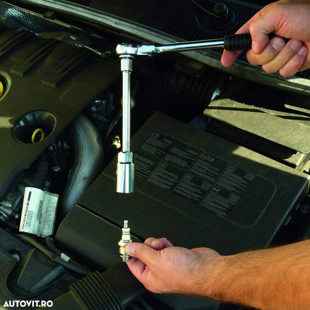 Cheie bujii auto Carpoint cu crichet si extensie si cap tubulara de 21mm - 3