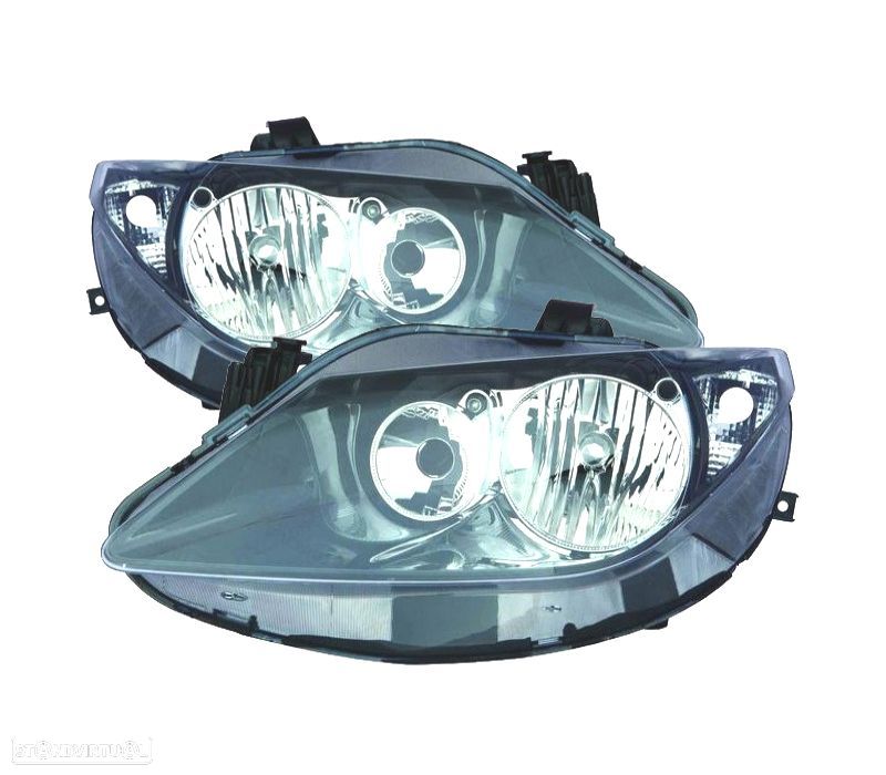 FARÓIS PARA SEAT IBIZA VI 09-12 FUNDO PRETO - 1