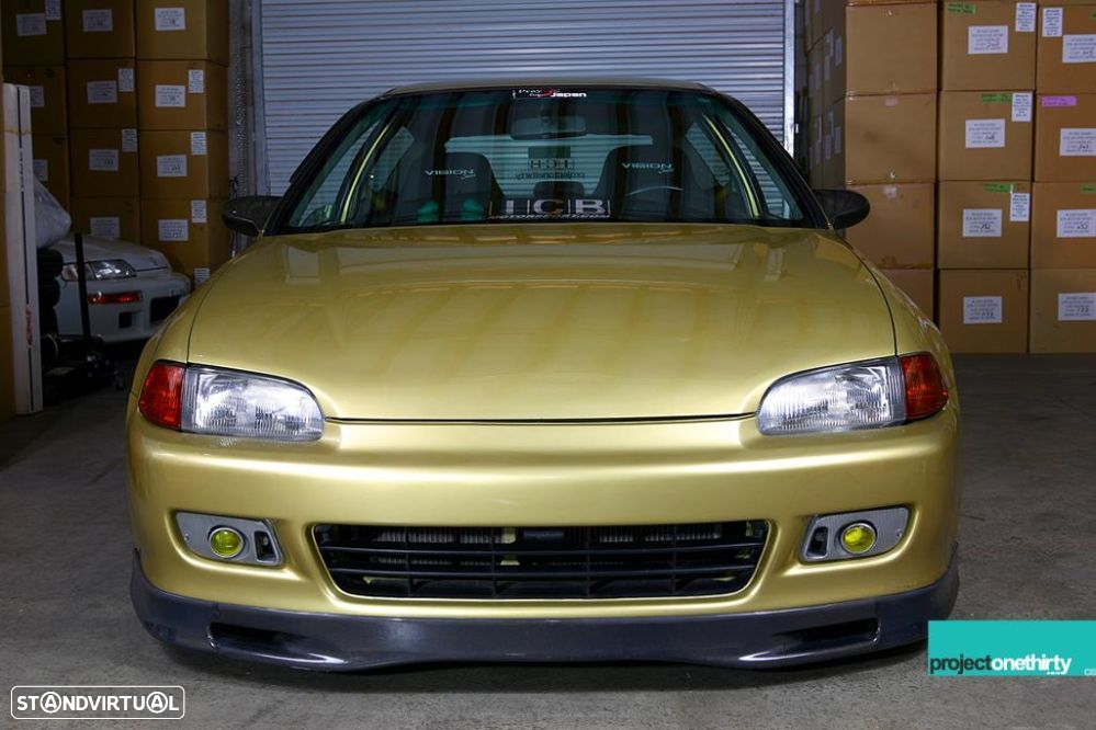 Lip / Spoiler frontal Honda Civic 92-95 2, 3 portas EG3 EG4 EG5 EG6 EJ1 EJ2 Spoon style PU(plástico) - 2