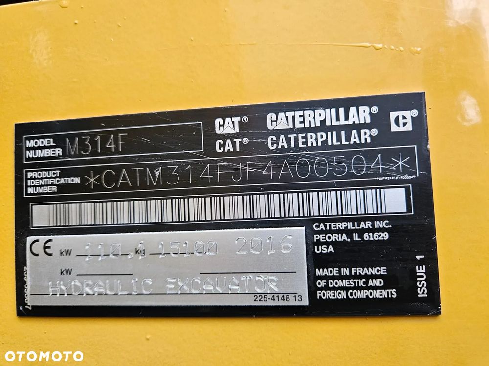 Caterpillar KOPARKA KOŁOWA CAT CATERPILLAR M314F 314F 316 M314 313 314 315 2016R - 12