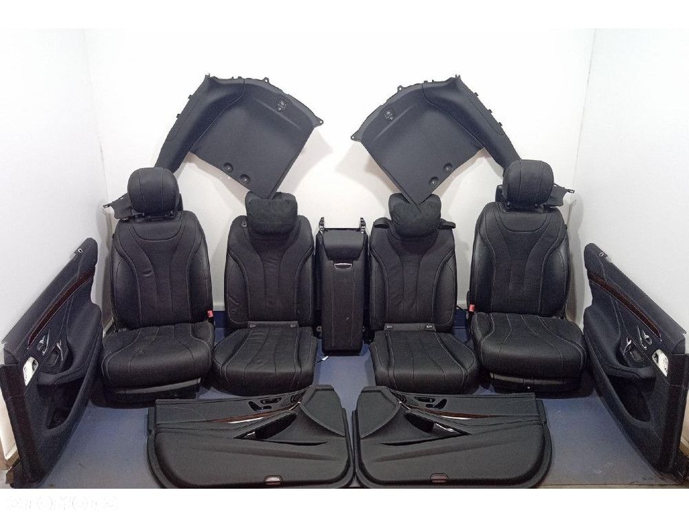 MERCEDES S KLASA W222 LONG FOTELE BOCZKI MONITORY KOMPLET - 1