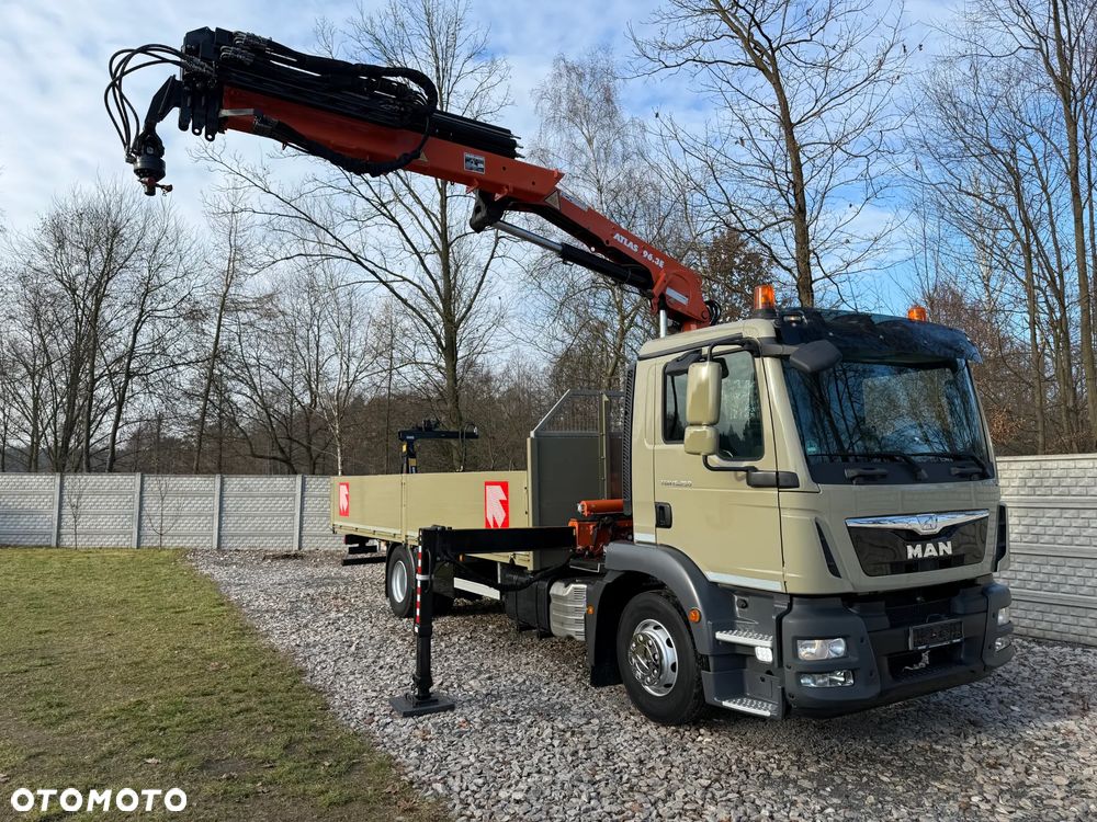 MAN TGS TGL * 4x2* *TGM 15.250 + DŻWIG KRAN HDS ATLAS 96.3E  WYSÓW 10,2m* Kran* Sterowanie Radiowe* ROTATOR* Widły do PALET* + Skrzynia 6.5m* 111000km - JAK NOWY* z NIEMIEC - 5