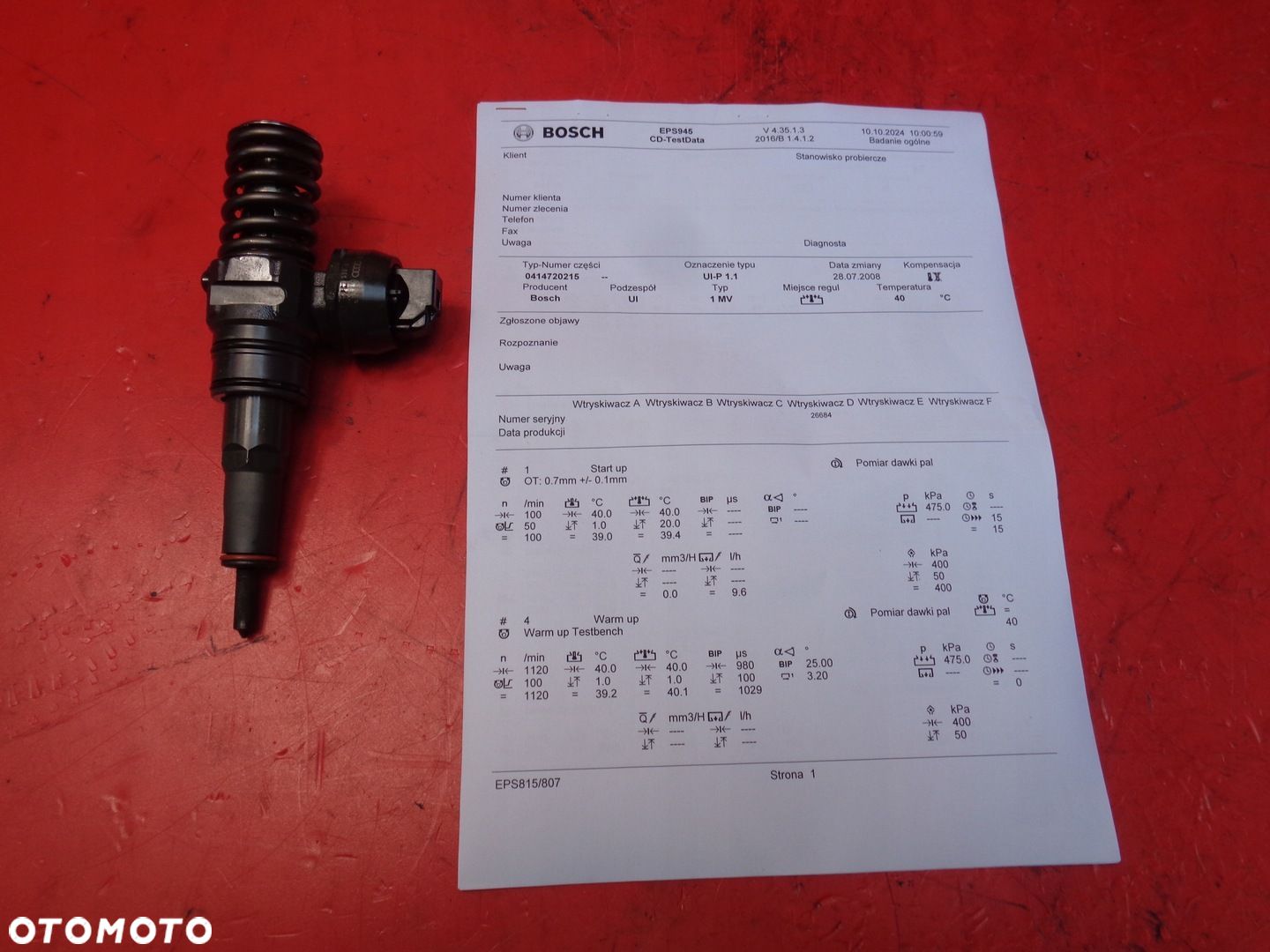 Pompowtryskiwacz VW Seat Skoda Audi 1.9 tdi 038130073AG 0414720215 BXE Test - 1