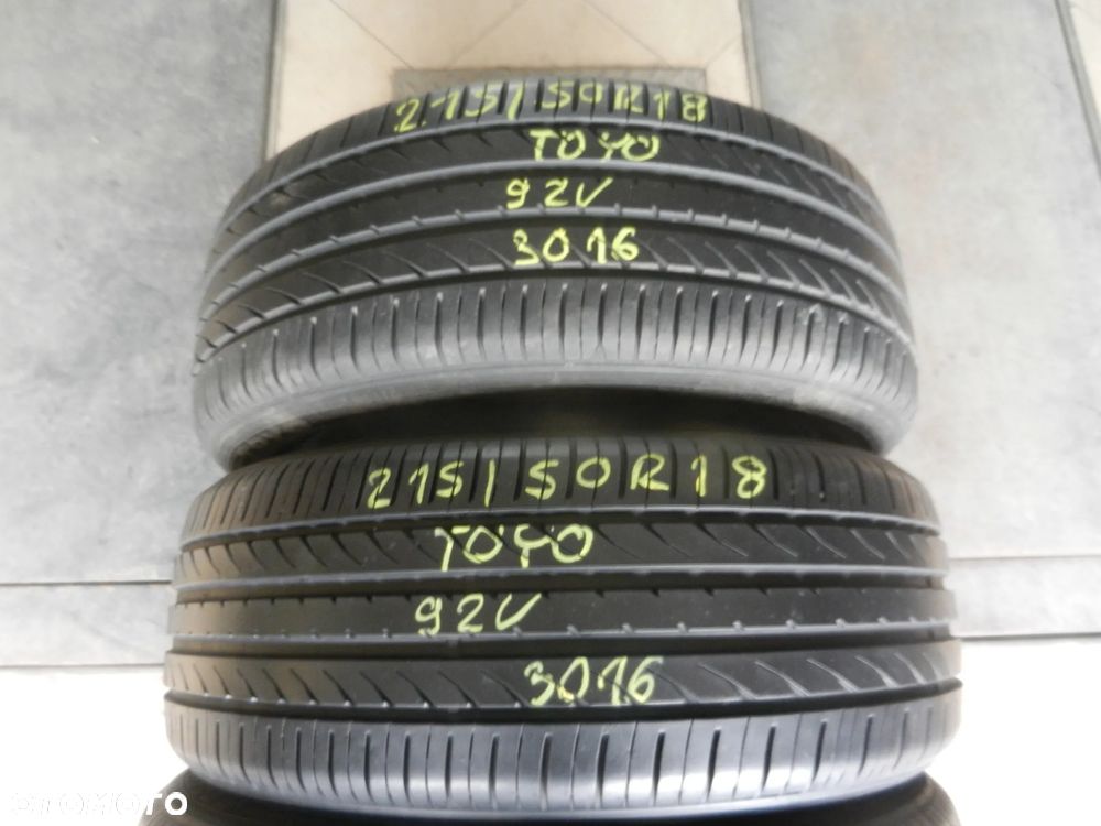 Opony 215/50r18 toyo proxes r40 7,4mm lato komlet - 3